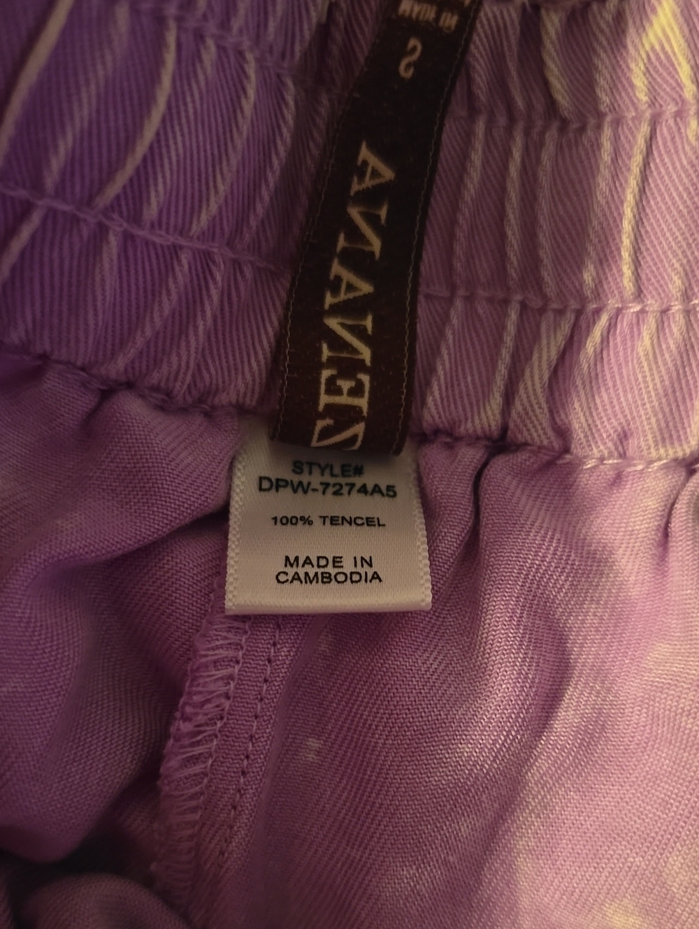 Zenana Outfitters Lavender Tie-Dye High Waist Frayed Shorts - Picture 4 of 4